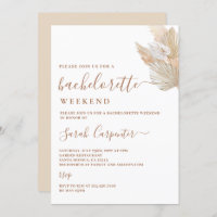 Pampas Grass Bachelorette Invitación a fin de sema