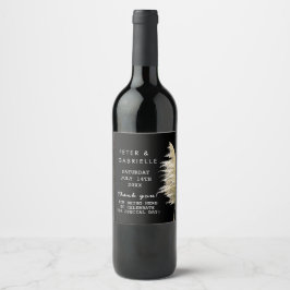 Pampas Grass Boda Vino Etiquetas de frasco