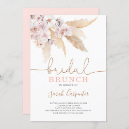 Pampas Grass Bridal Shower brunch invitación