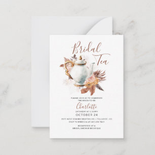 Pampas Grass Bridal Shower Tea Party Invitación