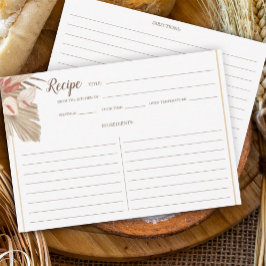 Pampas Grass Dried Palm Recipe Card