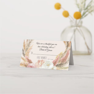 Pampas Grass Earthy Floral Boho Tiende Tarjetas