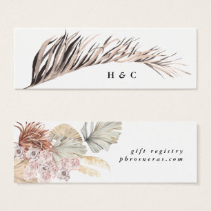 Pampas Grass Floral Jungla Registro Insertar Tarje