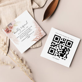 Pampas Grass Tan QR Code Boda sitio web RSVP