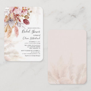 Pampas Grass Terracotta Bridal Shower Invitación