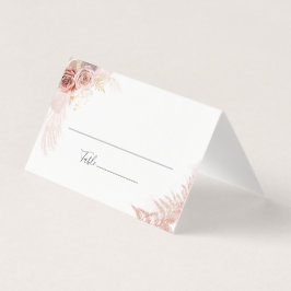Pampas Grass Terracotta Floral Boda Tarjeta de pla