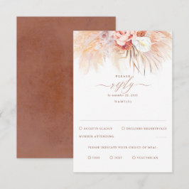 Pampas Grass Terracotta Wedding RSVP