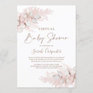 Pampas Grass Virtual Baby ducha invitación chica