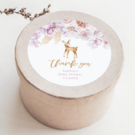 Pampas hierba oh ciervo lilac baby ducha etiquetas