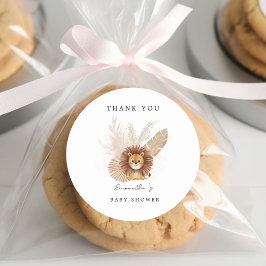 Pampas lindo pegatina de ducha de bebé de león