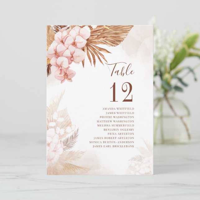 Pampas Palmeras de Grasa Terracotta Tabla número 1 (Anverso de pie)