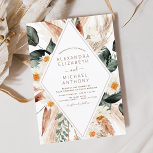 Pampas Presupuesto Boho Eucalyptus Boda Flyer