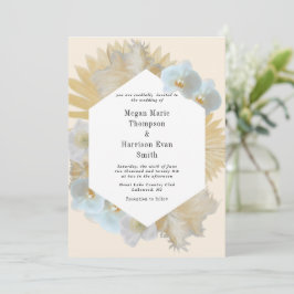 Pampass hierba y orquídeas Invitación a la boda