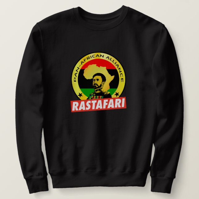 PAN-AFRICAN-ALLIANCE Africa Jah Rastafari Sweater  (Anverso del diseño)
