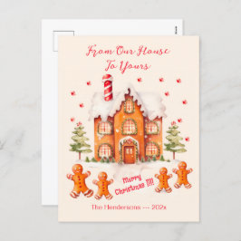 Pan de jengibre de la postal de nuestros Navidades