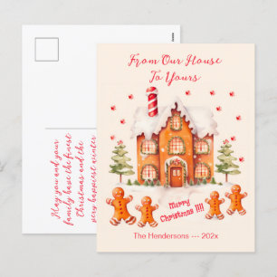 Pan de jengibre de la postal de nuestros Navidades