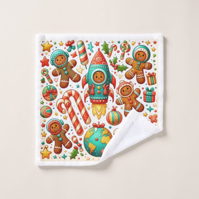 pan de jengibre de Navidad espacial (Toallita)