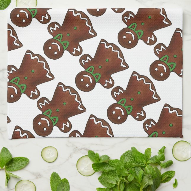 Pan de jengibre Lady Navidades Toalla de Navidad d (Doblado)