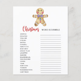 Pan de jengibre - Tarjeta de juego de Word Scrambl