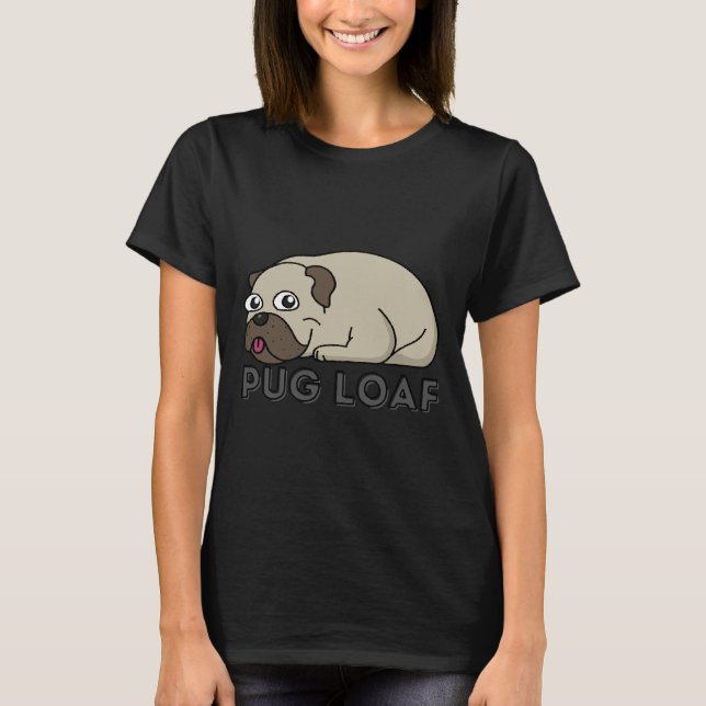 Pan de Pug (con texto) camiseta clásica 410 (Anverso)