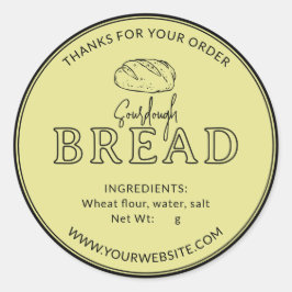 Pan De Suelo Amarillo Claro Gracias Pegatina