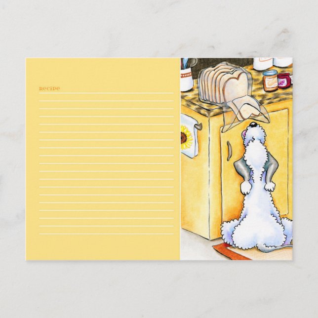 Pan De Tarjeta De Receta Del Amarillo Celestial (Anverso)