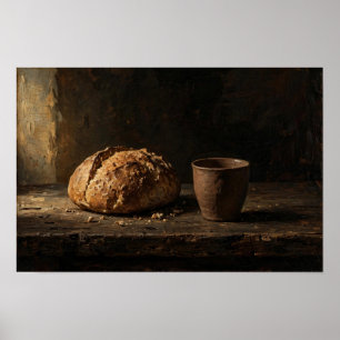 Pan de Vida - Póster de Naturaleza Muerta en Claro