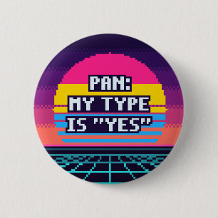 Pan: Mi tipo es Sí Orgullo Botón de Pixel