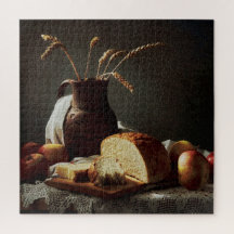 Pan Rústico & Frutas | Rompecabezas de Naturaleza