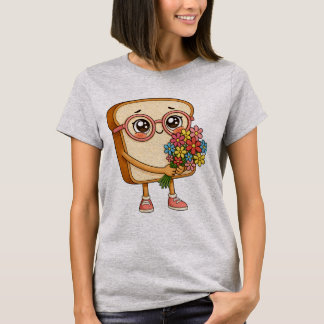Pan Tony con Flores – Camiseta de Pan Adorable