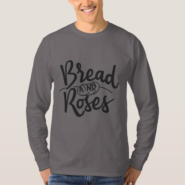 "Pan y Rosas" Camiseta especial para hombres (Anverso)