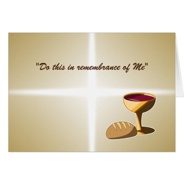 Pan y vino La última comunión de Pascua de la cena (Anverso (Horizontal))