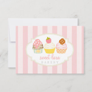 Panadería Cafe Retro Pasteles Dulces Cute Tarjeta 