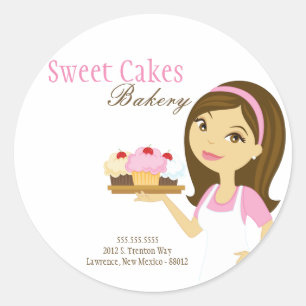 Panadería de 20 a 1.5" Pegatinas de direcciones de