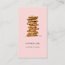 Panadería de cocina acuarela rosa tarjeta de visit