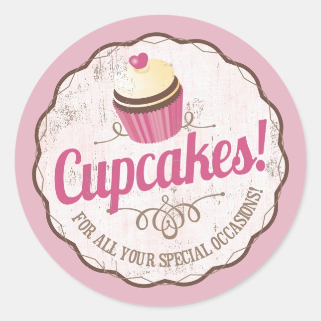 Panadería de la etiqueta del quequitos rosa de épo (Anverso)