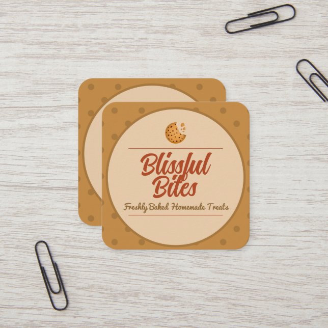 Panadería de pan Cocina Tarjeta de visita cuadrada (Anverso/Reverso In Situ)