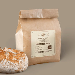 Panadería de pan de alto nivel Etiqueta moderna de