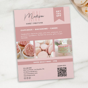 Panadería de Volantes Rosados con Logotipo de Mono