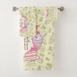 Panadería dulce y bebidas verdes