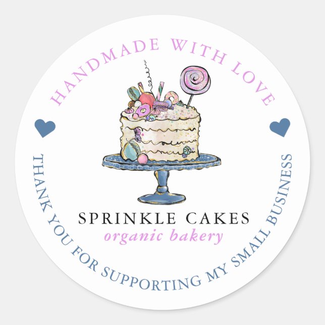 Panadería Gracias Pegatina Circular Clásico (Anverso)