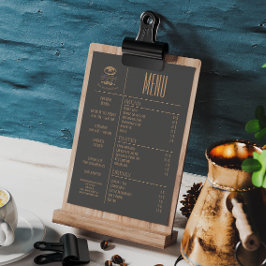Panadería Menú de la Mesa Pequeña de Café