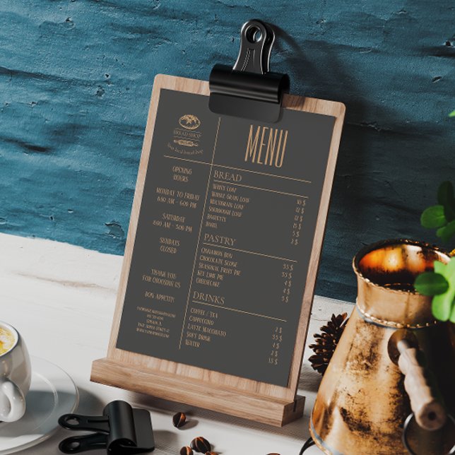 Panadería Menú de la Mesa Pequeña de Café (Subido por el creador)