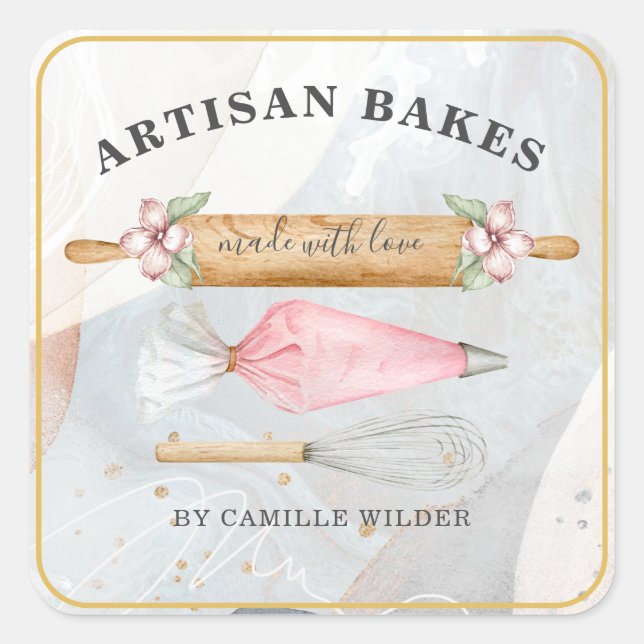 Panadería Pastry Chef Bakers Herramientas Etiqueta (Anverso)