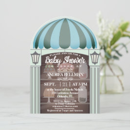 Panadería Ventana de compras Baby Boy Invitación a