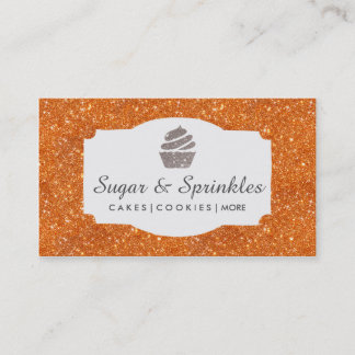 Panadería y tarjetas de visita anaranjadas del