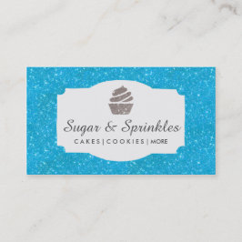 Panadería y tarjetas de visita azules de