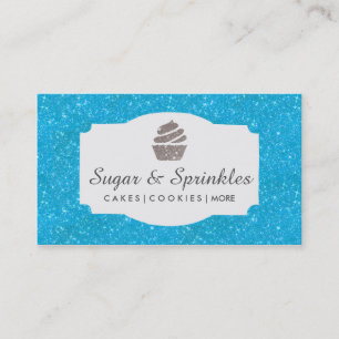 Panadería y tarjetas de visita azules de
