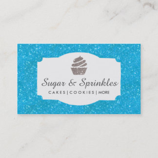 Panadería y tarjetas de visita azules de