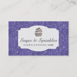 Panadería y tarjetas de visita púrpuras de